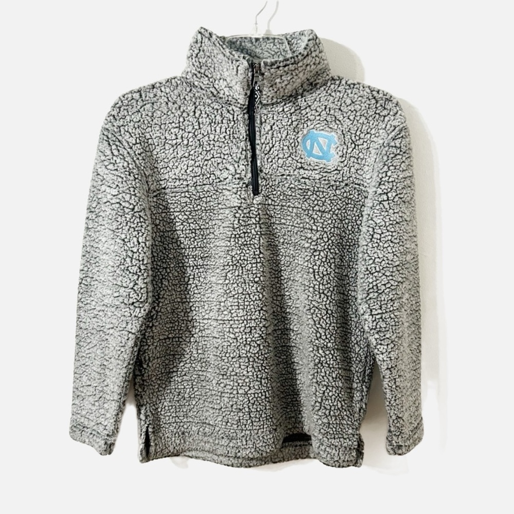 Boxercraft Gray Sherpa Fleece Quarter-Zip Sweater University of North Carolina
